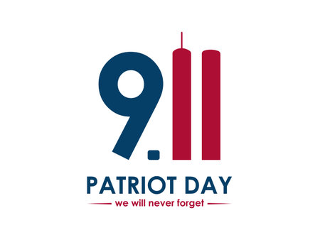 Remembering September 11th: Patriot Day Commemorates National Unity, Resilience, and Honoring Heroes. vector illustration banner template.のイラスト素材