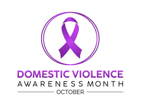 National Domestic Violence Awareness Month Amplifies Voices, Advocacy, and Support for Safety and Well-Being. Vector Illustration Template.のイラスト素材