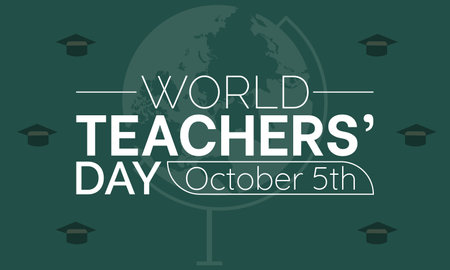 World Teachers Day Recognizes the Dedication, Innovation, and Transformative Influence of Teachers Worldwide. Vector Illustration Template.のイラスト素材