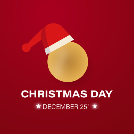 Christmas Day Celebration banner. Joyful Holiday Xmas Party Concept with Festive Decorations, Gifts, and Merry Traditions. background, banner, card, poster design, greeting cards.のイラスト素材