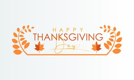 Thanksgiving Day Feast A Bountiful Harvest and Family Celebration with Turkey, Pumpkin Pie, and Grateful Hearts banner. Vector template for background, banner, card, poster design.のイラスト素材