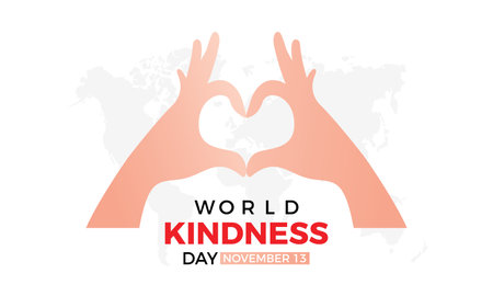 World Kindness Day. Health Care concept Greeting card, poster, Ribbon, banner, Vector Template.のイラスト素材
