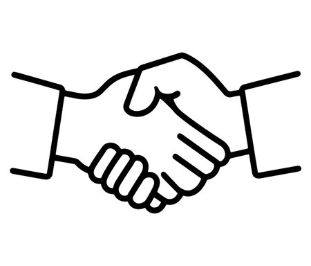Handshake icon â symbol of agreement and trustのイラスト素材
