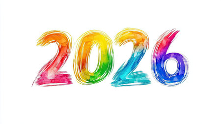 Happy New Year 2026 â€“ Vibrant and Colorful 3D Text