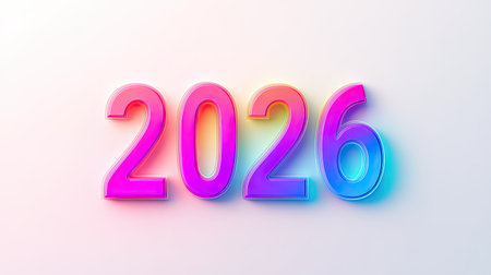 Happy New Year 2026 â€“ Vibrant and Colorful 3D Text