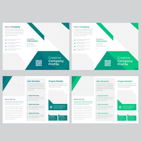 business bifold brochure templateのイラスト素材