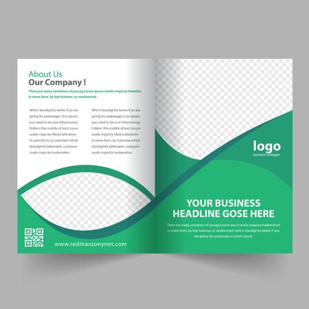business bifold brochure templateのイラスト素材