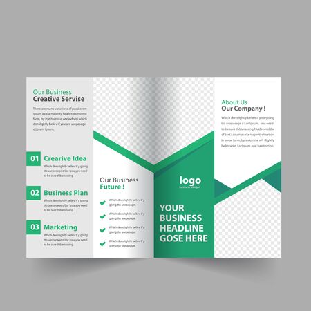 business bifold brochure templateのイラスト素材