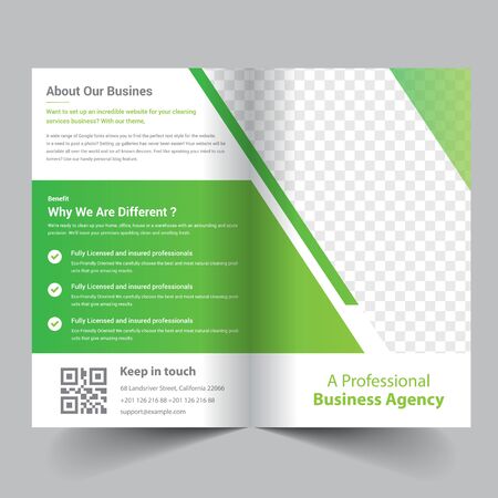 business bifold brochure templateのイラスト素材
