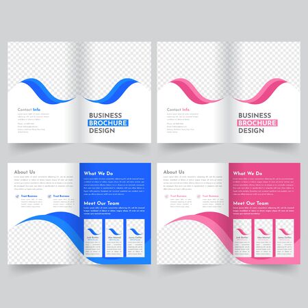 business bifold brochure templateのイラスト素材