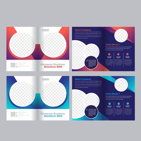 business bifold brochure templateのイラスト素材
