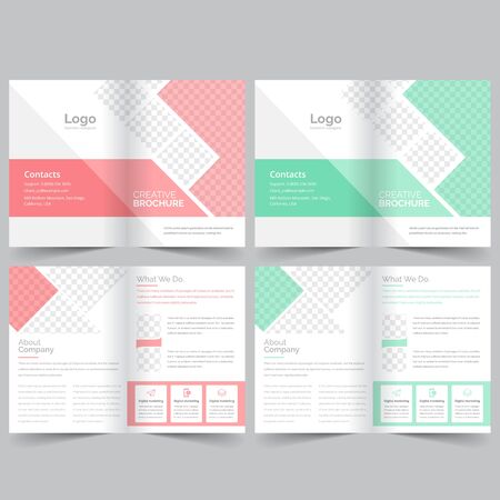 business bifold brochure templateのイラスト素材