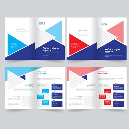 business bifold brochureのイラスト素材