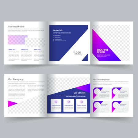 Square Trifold Brochure Templateのイラスト素材