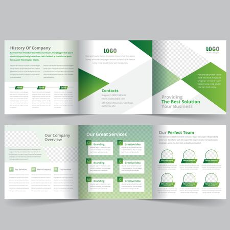 Square Tri-fold Brochureのイラスト素材