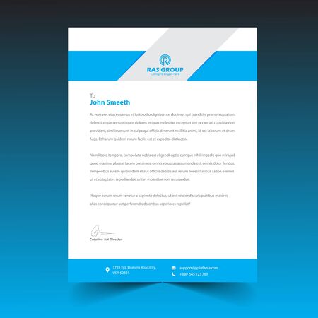Letterhead Templateのイラスト素材