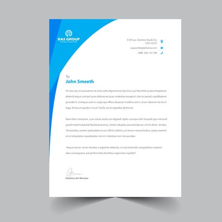 Letterhead Templateのイラスト素材