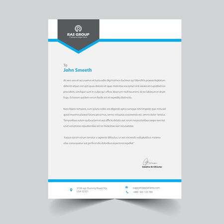 Letterhead Templateのイラスト素材
