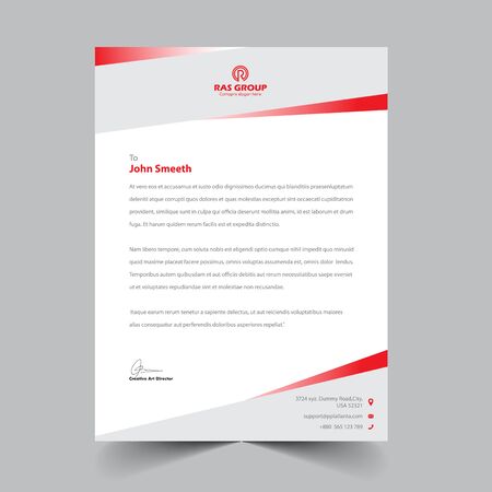 Letterhead Templateのイラスト素材