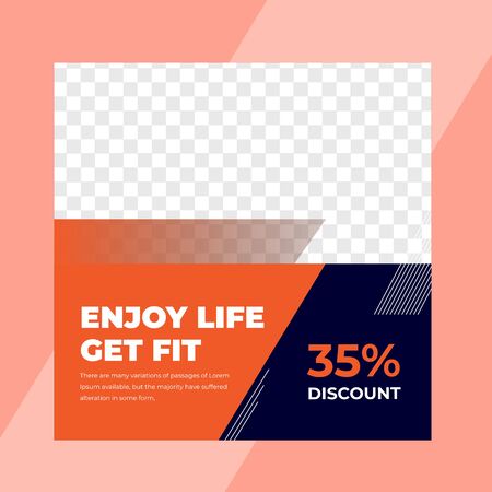 Fitness & Gym Postのイラスト素材