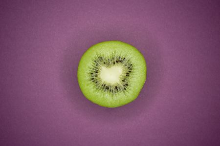 kiwi on purple backgroundの写真素材