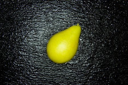 pear on black backgroundの写真素材