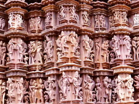 The Erotic Sculptures of the Khajuraho Templesの写真素材