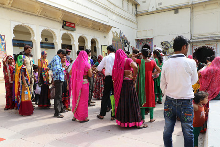 Villagers are enjoying in Udaipur City Palace.のeditorial素材