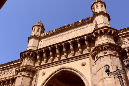 Built during the British rule Gateway of India is synonymous with Mumbai & the starting point for most tourists who want to explore the city.のeditorial素材