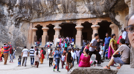 Elephanta caves dock, from where one can reach to one of the oldest rock cut structures of India, the Elephanta caves, associated to the cult of Lord Shiva.のeditorial素材