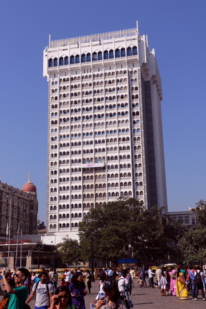 The Taj Mahal Palace Hotel is a five star historic & luxury hotel located near Gateway of India, Colaba. Tourists love to see it.のeditorial素材