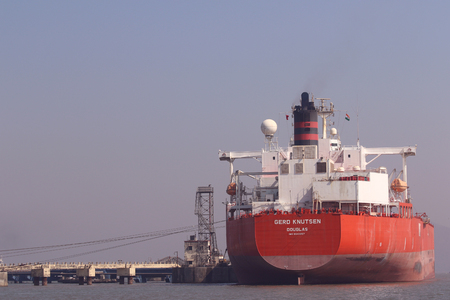 Ship in Arabian Sea near Gateway of India, Mumbai.のeditorial素材