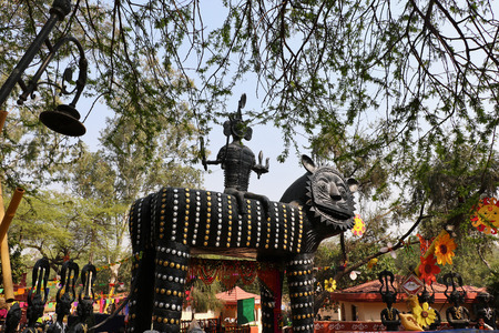One of the artistic entrance of Surajkund public craft fair in Surajkund, Faridabad, India.のeditorial素材