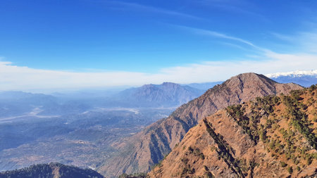 Polution free and clear Himalaya Mountains of North India.の写真素材