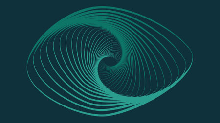 Abstract spiral simple wavy line background.