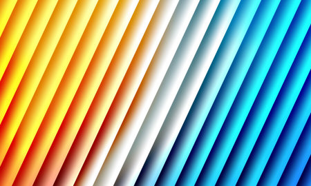 Colorful gradient diagonal stripes abstract background with smooth blue and orange huesの写真素材