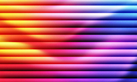 Abstract background with vibrant horizontal stripes in a spectrum gradient texture.の写真素材