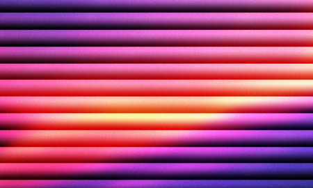 Vibrant abstract horizontal gradient lines with textured stripes in purple, pink, orangeの写真素材