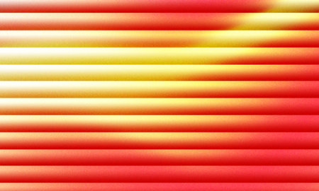 Vibrant horizontal lines with a warm gradient blend from fiery red to sunny yellowの写真素材