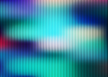 Dynamic abstract background featuring glowing vertical lines with a vibrant blue and teal color gradient for modern designs.の写真素材