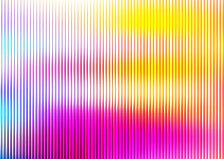 Energetic background with vertical stripes, gradient colors from cool blue to warm yellow and magenta. Abstract pattern.の写真素材