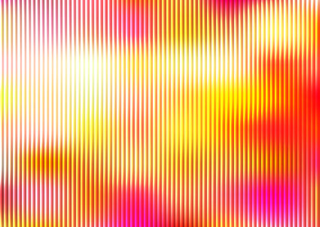 Vibrant vertical light lines creating a glowing yellow, orange, and pink gradient background. Dynamic modern design.の写真素材