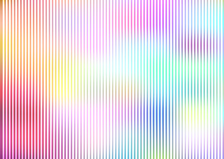 Bright abstract background featuring a dynamic pattern of vertical lines in a full spectrum rainbow gradient.の写真素材