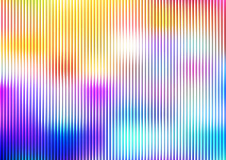 Modern abstract background featuring vertical multicolored lines with a bright, glowing gradient effect design.の写真素材