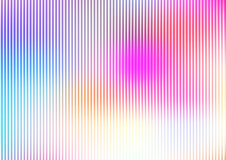 Dynamic abstract backdrop showcasing numerous vertical stripes with a fluid, multi-color spectrum gradient design.の写真素材