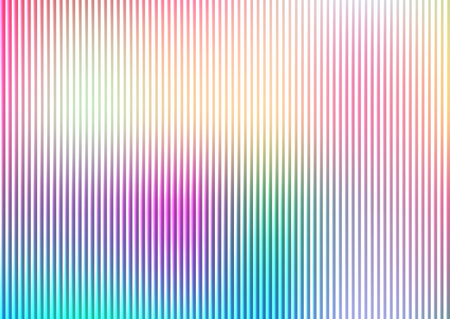 Dynamic abstract background with vertical lines featuring a soft rainbow color gradient, modern design texture element.の写真素材