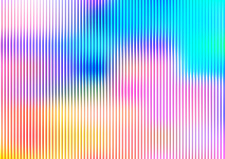 Modern abstract background featuring vertical glowing lines with a dynamic, vibrant rainbow color spectrum design.の写真素材