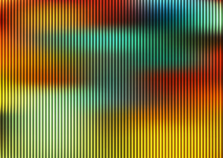 Abstract glowing vertical lines with a vibrant gradient of colors, creating a dynamic modern technology backgroundの写真素材