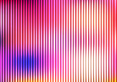 Vibrant abstract background with luminous vertical lines showcasing a vivid pink, purple, and blue color gradient.の写真素材