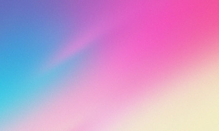 Grainy texture vibrant gradient background transitioning blue pink yellowの写真素材